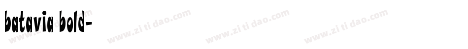 batavia bold字体转换